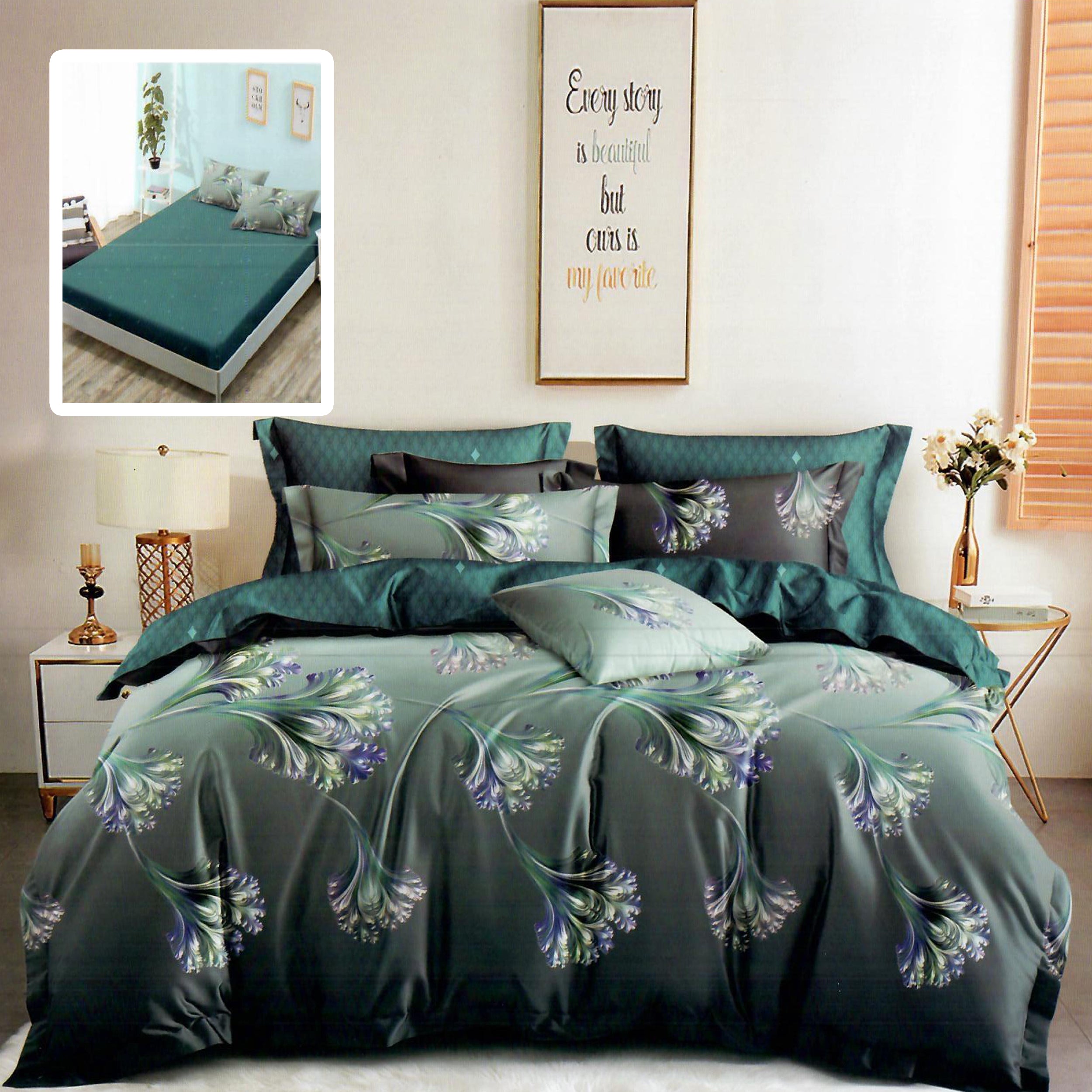 LENJERIE FINET 6 PIESE CU HUSĂ - 160x200 ȘI 180x200 (HF6P254)